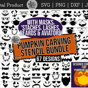 Pumpkin Carving svg, Jack O Lantern Faces SVG, Pumpkin Face Clipart, Pumpkin with Mask Glasses, Pumpkin Stencil, Halloween Pumpkin Face SVG image 8