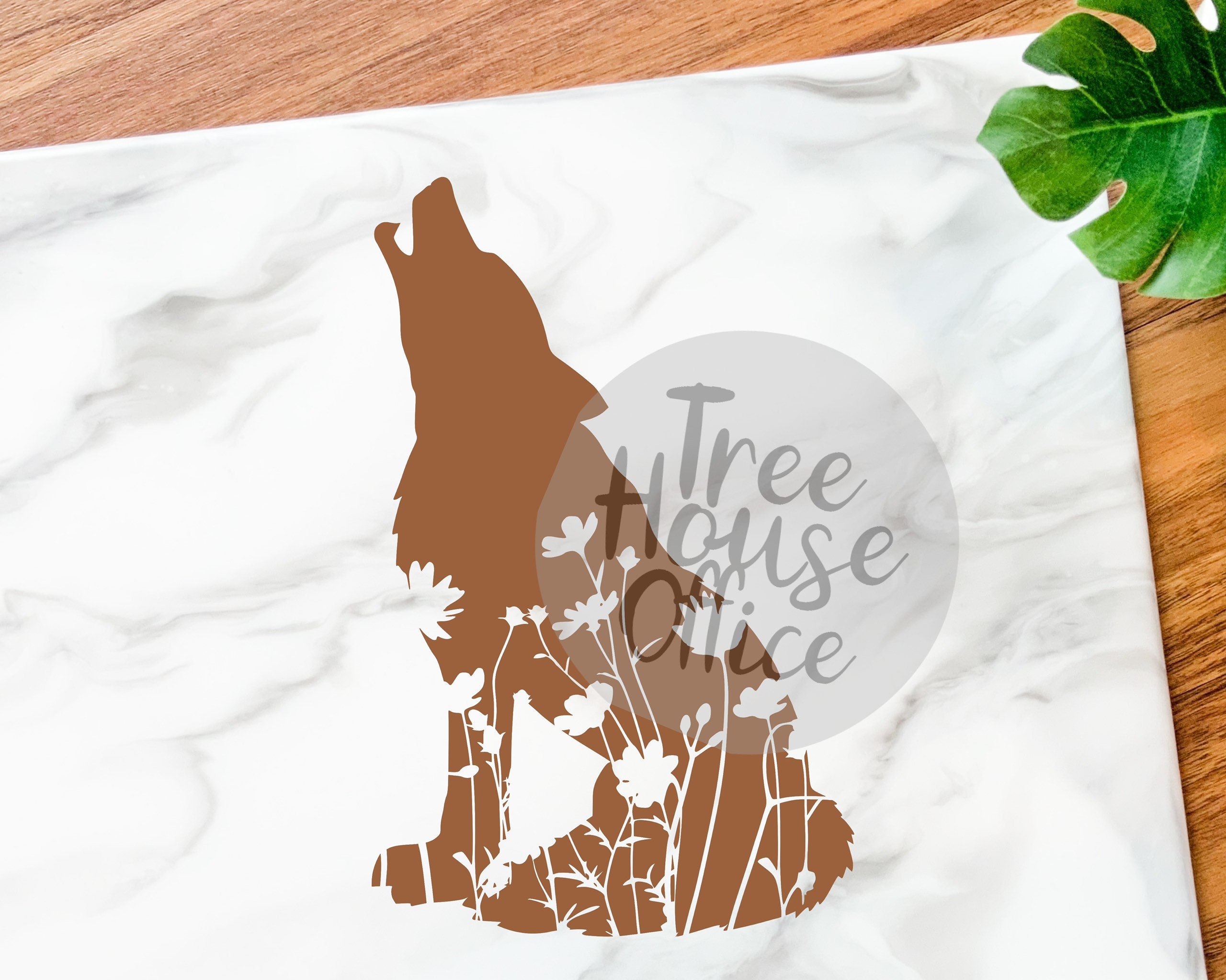 Floral Animal Clip Art File Wolf Mandala Shirt SVG Cut Design For Cricut Silhouette Floral Cute Svg Zentangle Wolf Silhouette Dxf