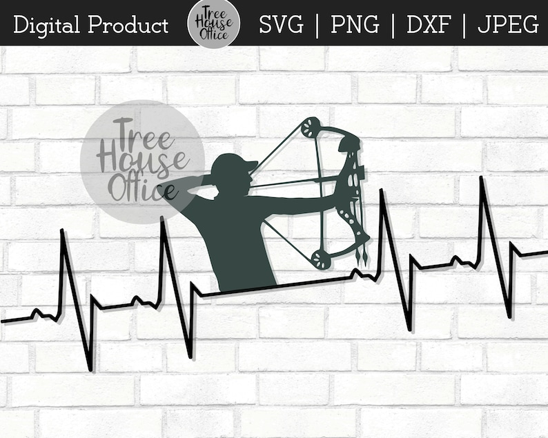 Hunter Heartbeat SVG/DXF/PNG/jpeg Hunt svg Boy with Bow | Etsy