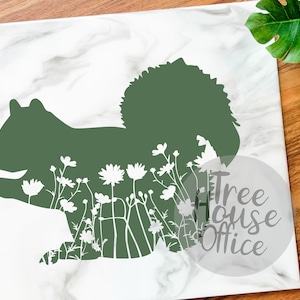 Écureuil floral SVG / DXF / PNG / jpeg | Écureuil Mandala Mandela | Écureuil mignon Zentangle svg | Tamia forestier svg | Fleur Woodland Animal svg