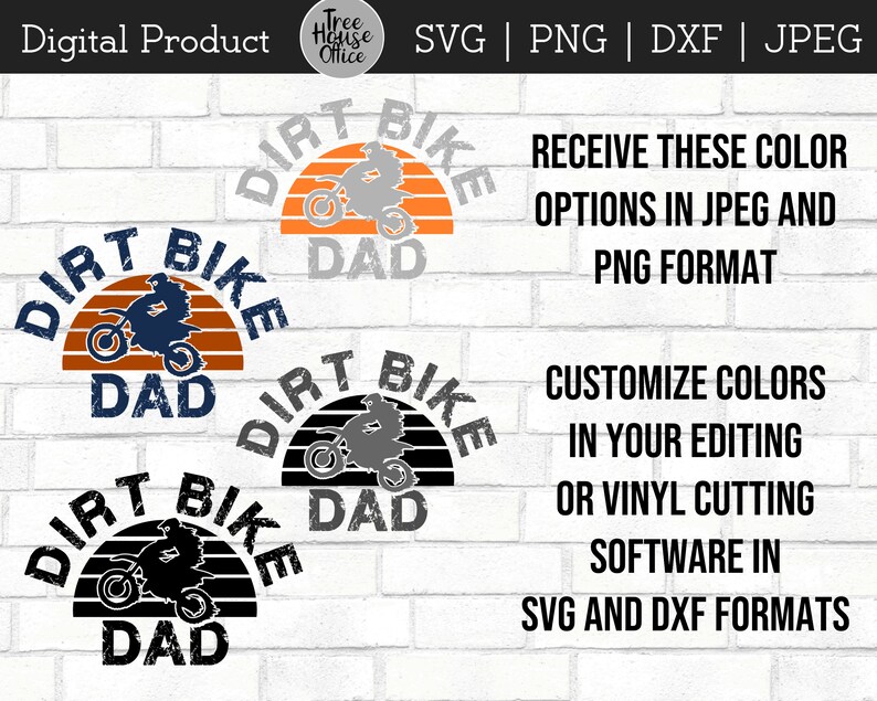 Download Dirt Bike Dad Father's Day SVG DXF PNG jpeg Dirtbike Dad | Etsy
