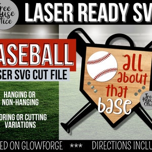 Baseball Laser SVG, Glowforge Baseball Softball Laser Cut File, Baseball Quote Laser svg, Hanging Baseball Laser SVG, Baseball car charm svg