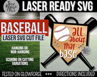 Baseball Laser SVG, Glowforge Baseball Softball Laser Cut File, Baseball Quote Laser svg, Hanging Baseball Laser SVG, Baseball car charm svg