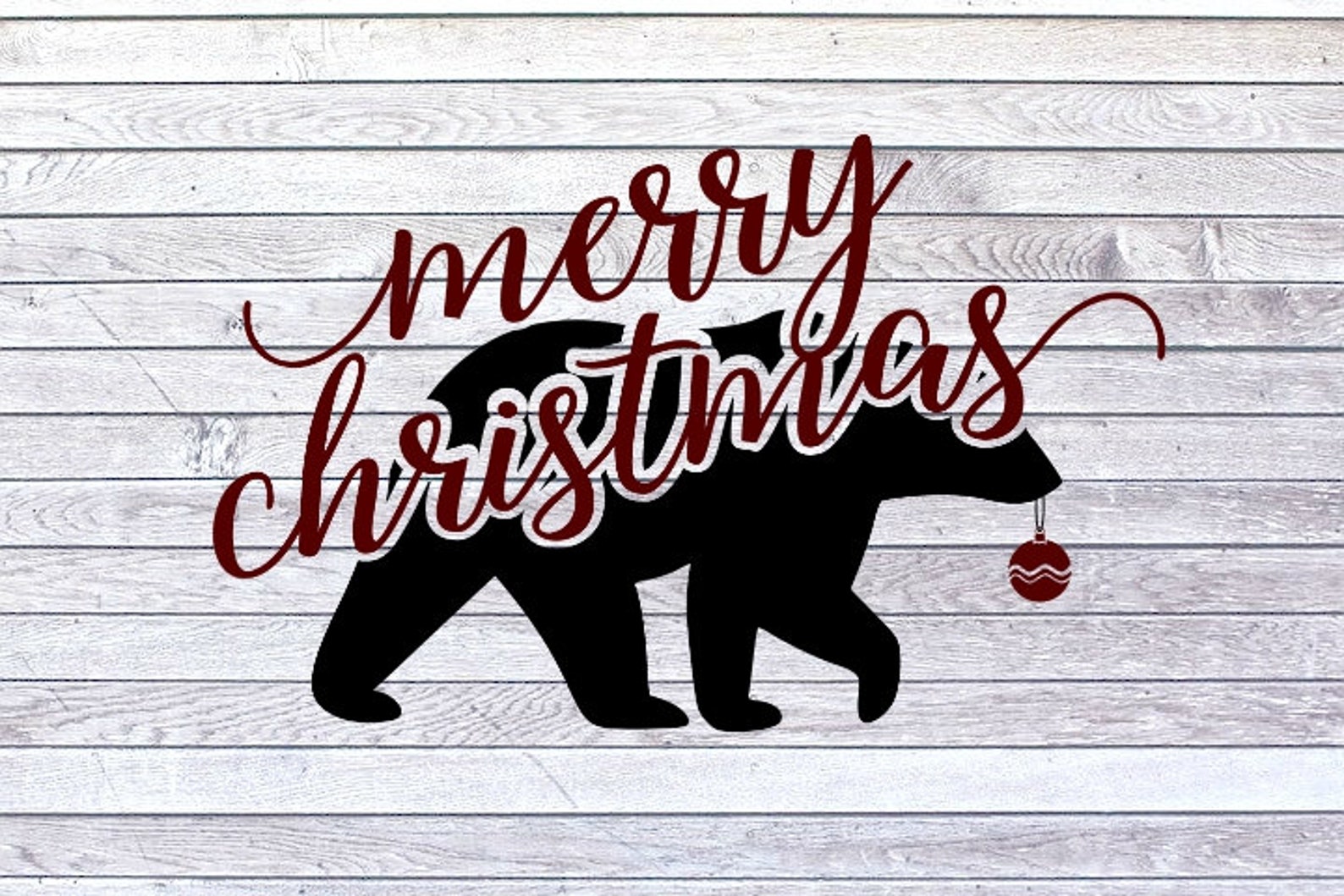 Christmas Bear SVG/DXF/PNG/jpeg Merry Christmas Christmas | Etsy