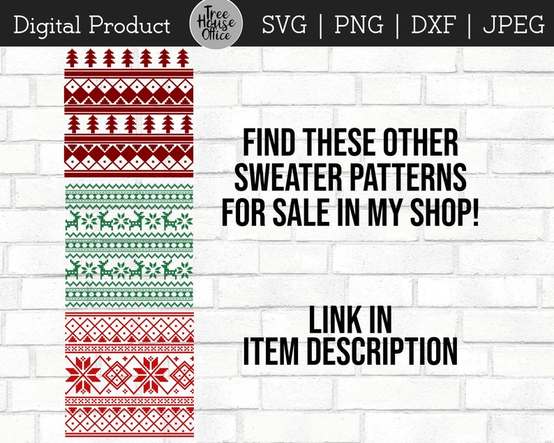Download Ugly Christmas Sweater SVG DXF PNG jpeg Nordic Winter | Etsy