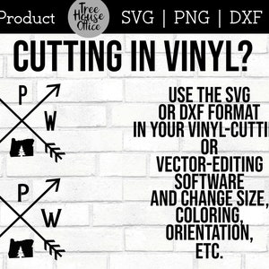 directions on how to cut in vinyl with cricut or silhoeutte this oregon arrows pnw design