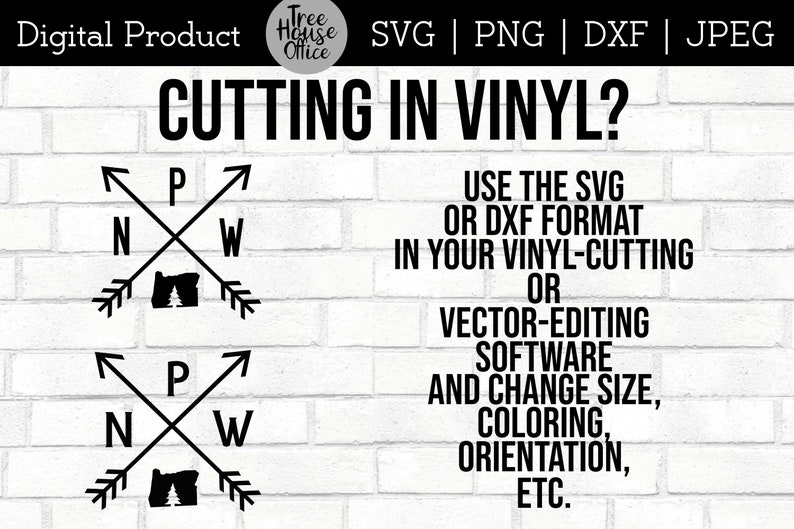 directions on how to cut in vinyl with cricut or silhoeutte this oregon arrows pnw design