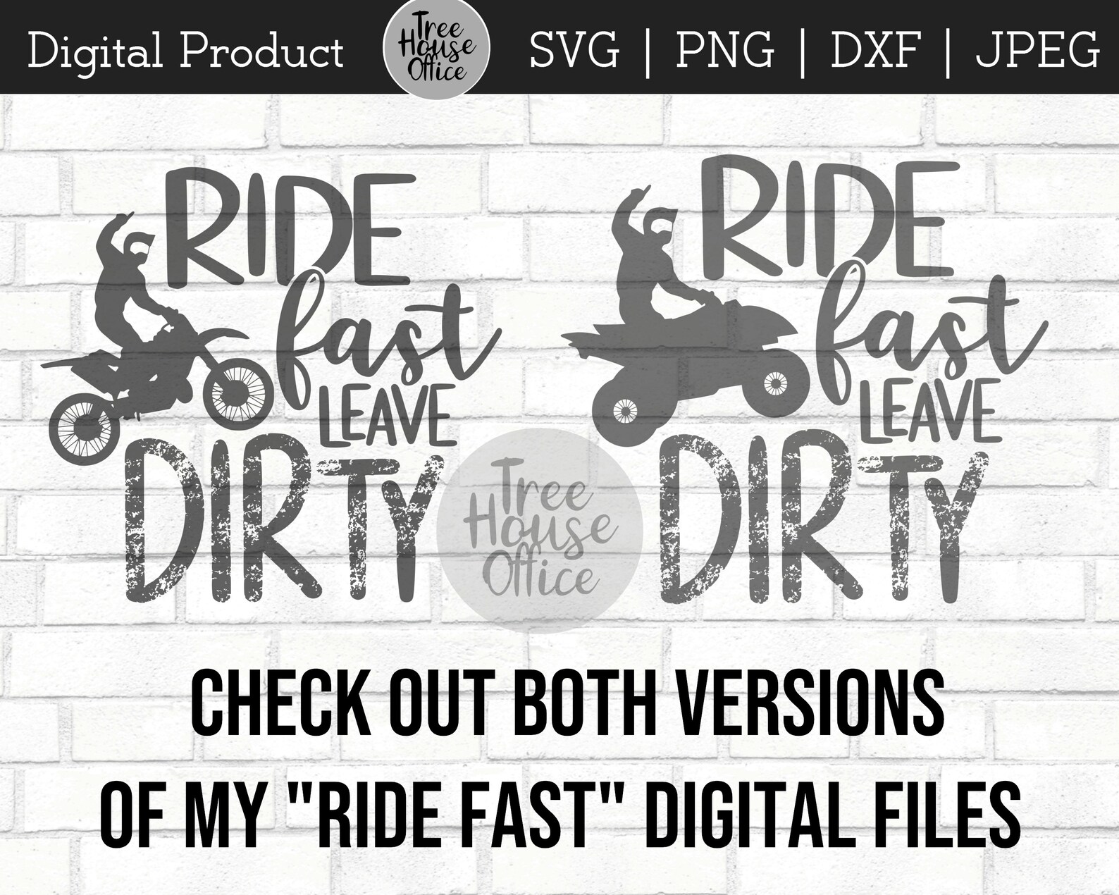 Ride Fast Leave Dirty SVG DXF Png Jpeg ATV Clip Art 4 Etsy