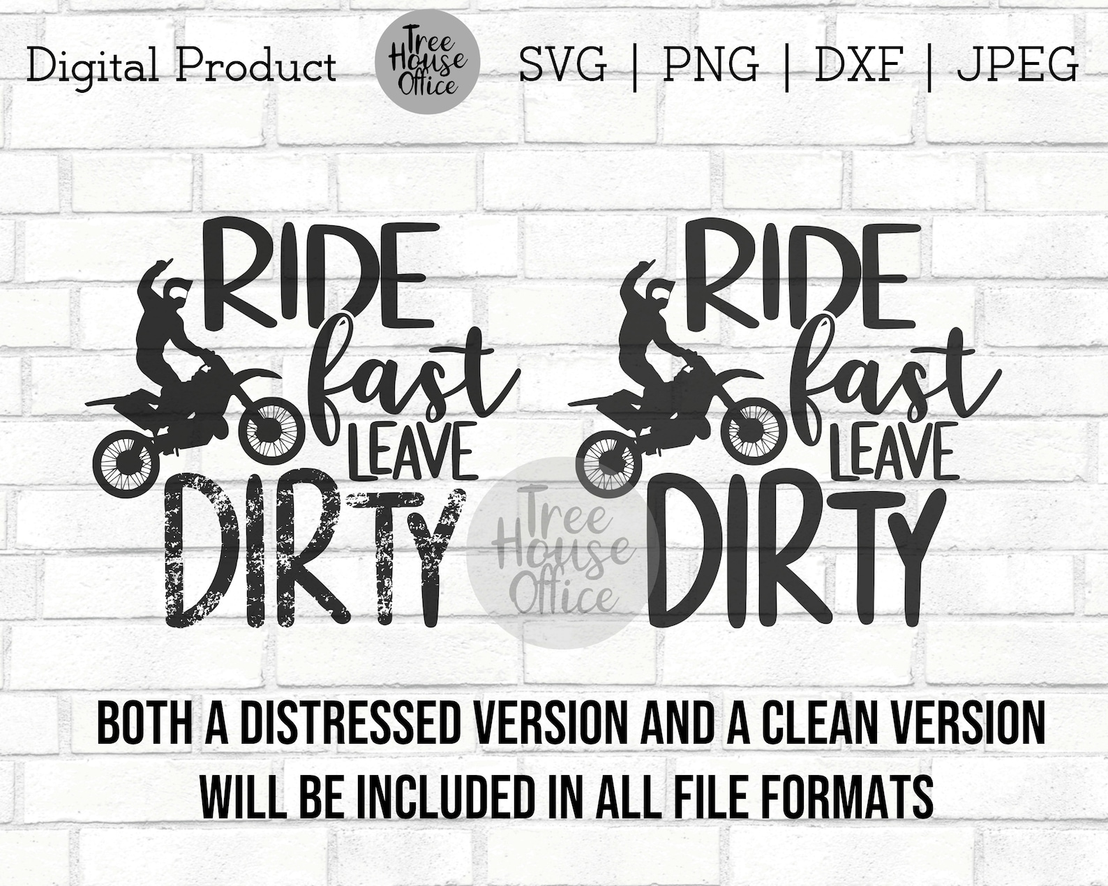 Ride Fast Leave Dirty SVG DXF Png Jpeg Motocross Clip Art Etsy