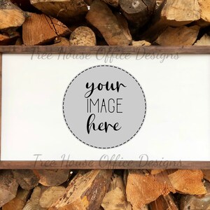 Farmhouse Frame Mockup | Dark Wood Frame JPEG PNG | Rustic Mock Up | Wood Portrait | Styled Sign Mockup | Real Wood Sign