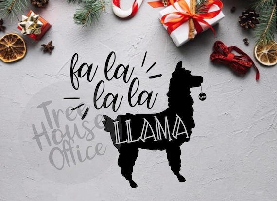 Download Free Fa La La La Llama Svg Dxf Png Jpeg Funny Christmas Llama Svg Etsy SVG DXF Cut File