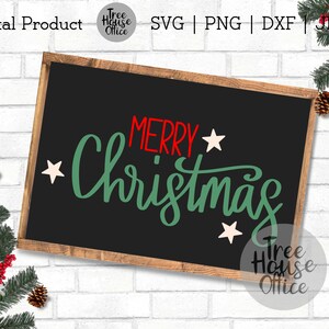 Merry Christmas SVG DXF PNG jpeg, Hand Lettered Christmas Shirt svg, Farmhouse Christmas Sign Svg, Christmas Text for Sublimination Cards