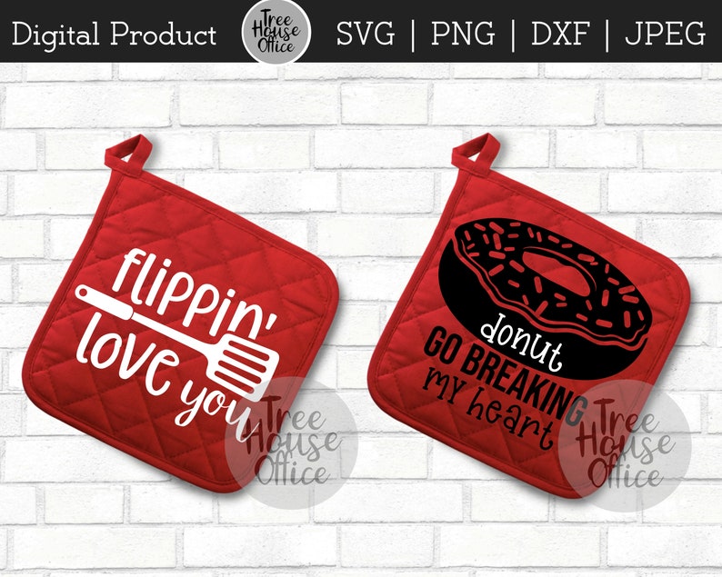 Funny Love Pot Holder Svg Bundle dxf png jpeg Valentine's | Etsy