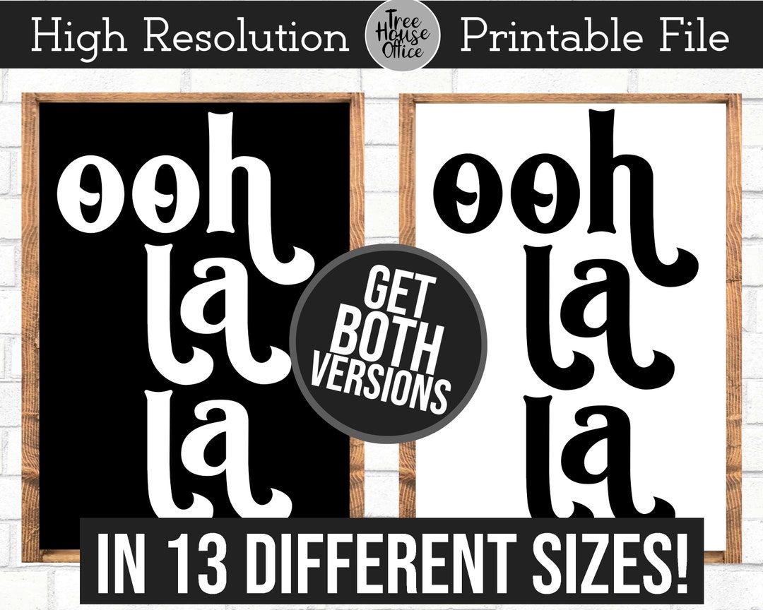 Ooh La La Print JPEG PNG, Bedroom Poster Print, Paris Chic Decor ...