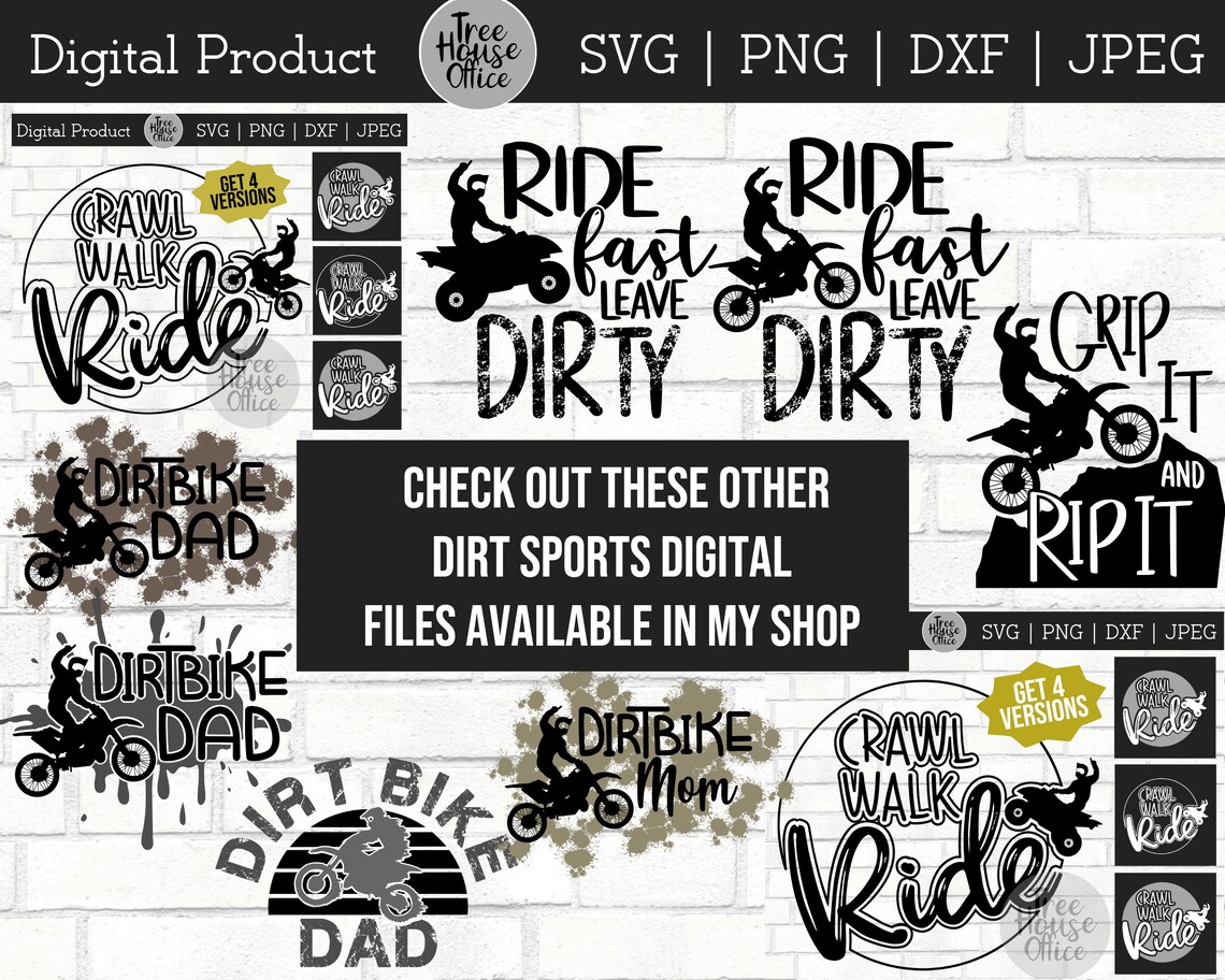 Ride Fast Leave Dirty SVG DXF png jpeg ATV Clip Art 4 Etsy