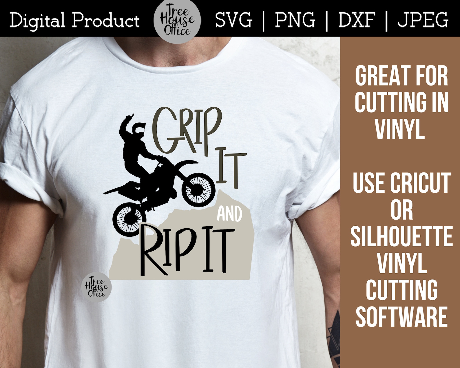 Grip It and Rip It Dirt Bike Quote SVG Motocross Cut File Etsy