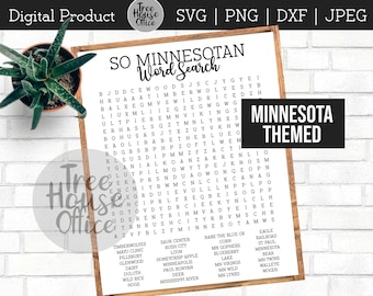 Forget Your Phone Bathroom Word Search Minnesota Theme SVG, DXF, jpeg, png, Forgot Your Phone svg, Minnesotan Theme Svg Bathroom Decor Print