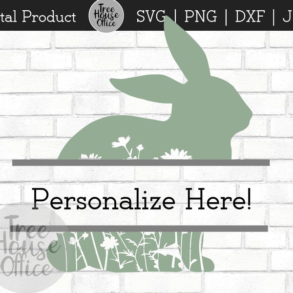 Floral Rabbit Split - Etsy