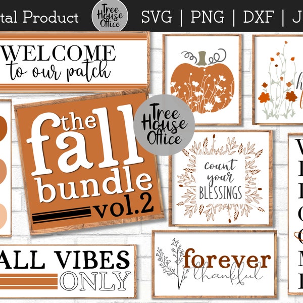 Fall Quote SVG Bundle for Sign Making, Farmhouse Autumn Sayings for Cricut, October Phrases for signs, Cut File For Signs Home Decor png