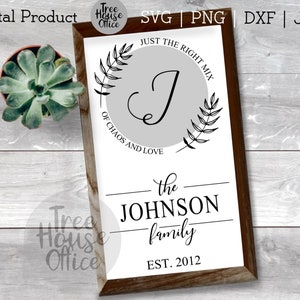 Family Monogram SVG/DXF/PNG/jpeg | Family Established svg | Family Name svg | Last Name Digital File | Family est |Cut File Download