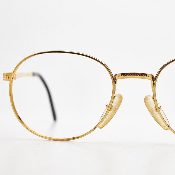 CHRISTIAN DIOR vintage glasses golden 2778 Round Frame/Golden frame/round eyewear/vintage eye glasses/1980s sunglasses/round eyeglasses