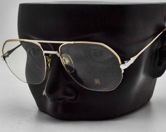 Vintage Man's Sunglasses ROTHSCHILD Mod.R2 56-18 18 kT Gold Plated W.Germany Eyewear Eyeglasses Luxury Elegante Frame Famous Moda 80 N.O.S