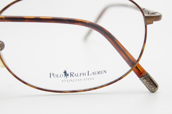 Vintage RALPH LAUREN 460 brown oval eyeglasses 19… - image 8