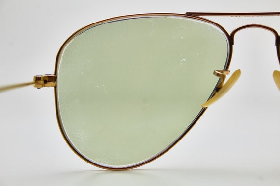 Vintage eye glasses 80s/RAY BAN AVIATOR 10KG Gold… - image 9