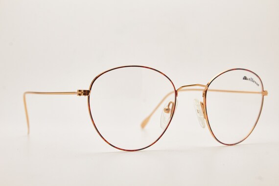 round glasses 1980s ELLESSE LS LIGHT 5 Gold/Red F… - image 4