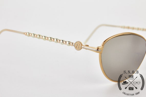 oval eyeglasses FENDI V7021 golden frame/golden g… - image 6