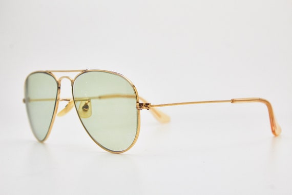 Vintage eye glasses 80s/RAY BAN AVIATOR 10KG Gold… - image 4