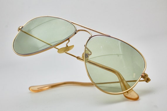 Vintage eye glasses 80s/RAY BAN AVIATOR 10KG Gold… - image 2