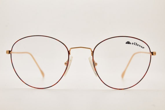 round glasses 1980s ELLESSE LS LIGHT 5 Gold/Red F… - image 1