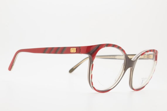 VALENTINO Vintage eye glasses 1980s red black fra… - image 5