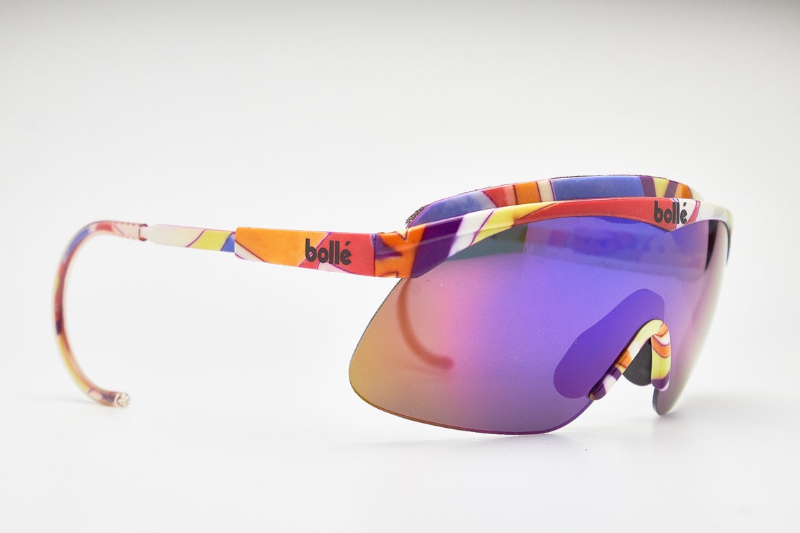 Rare Man Vintage Sunglasses BOLLE EDGE II 25 Arctic Glacier Etsy