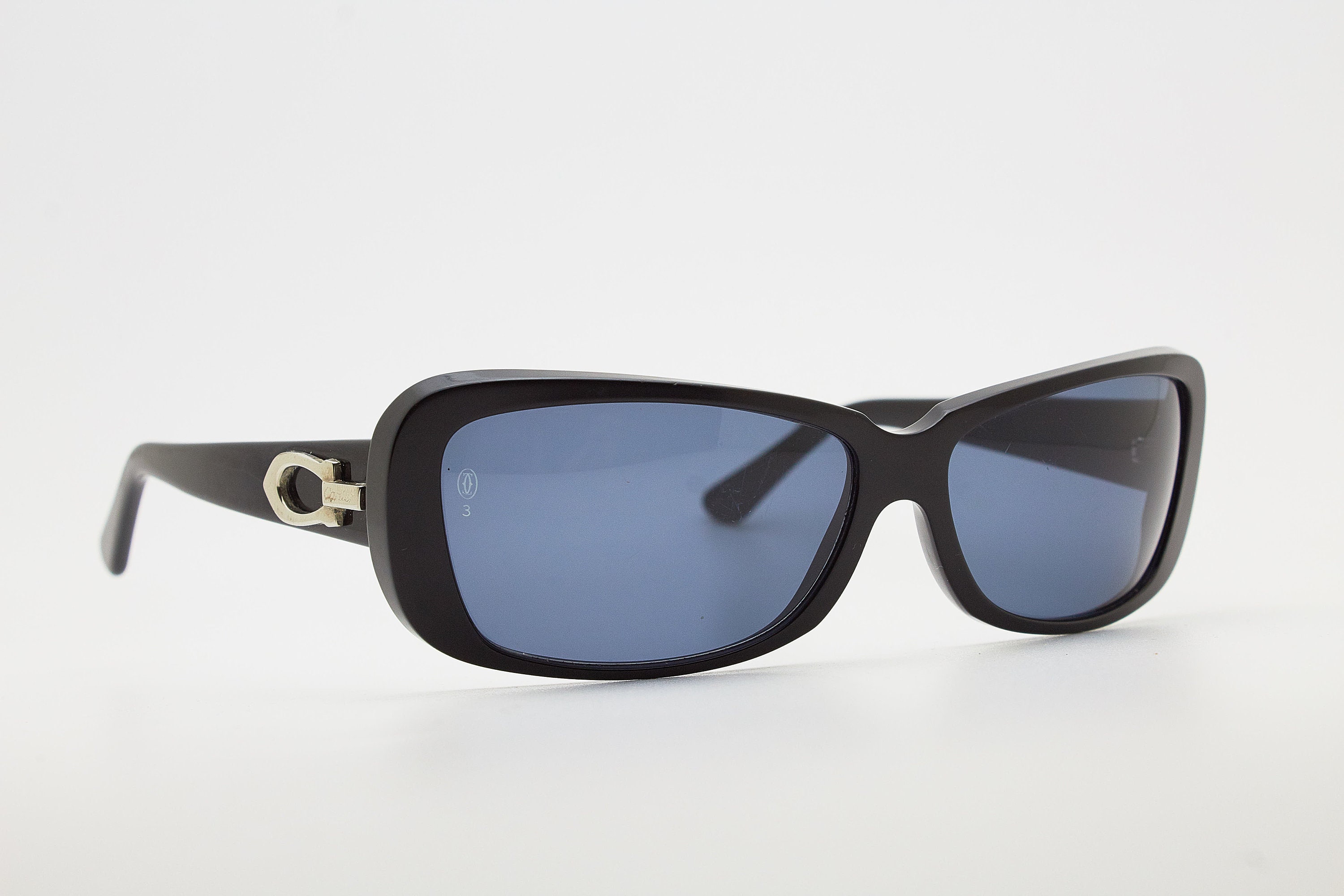 Vintage zonnebril CARTIER White Gold Verguld Frankrijk Luxe Etsy