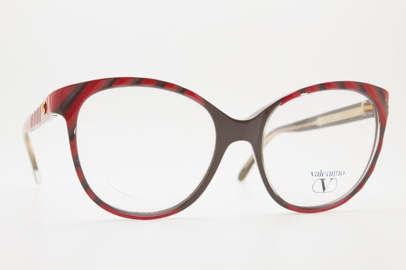 VALENTINO Vintage eye glasses 1980s red black fra… - image 7