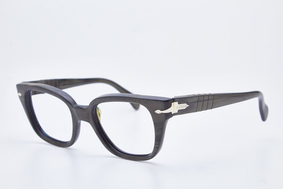 Vintage PERSOL RATTI Black / Brown Square Vintage… - image 2