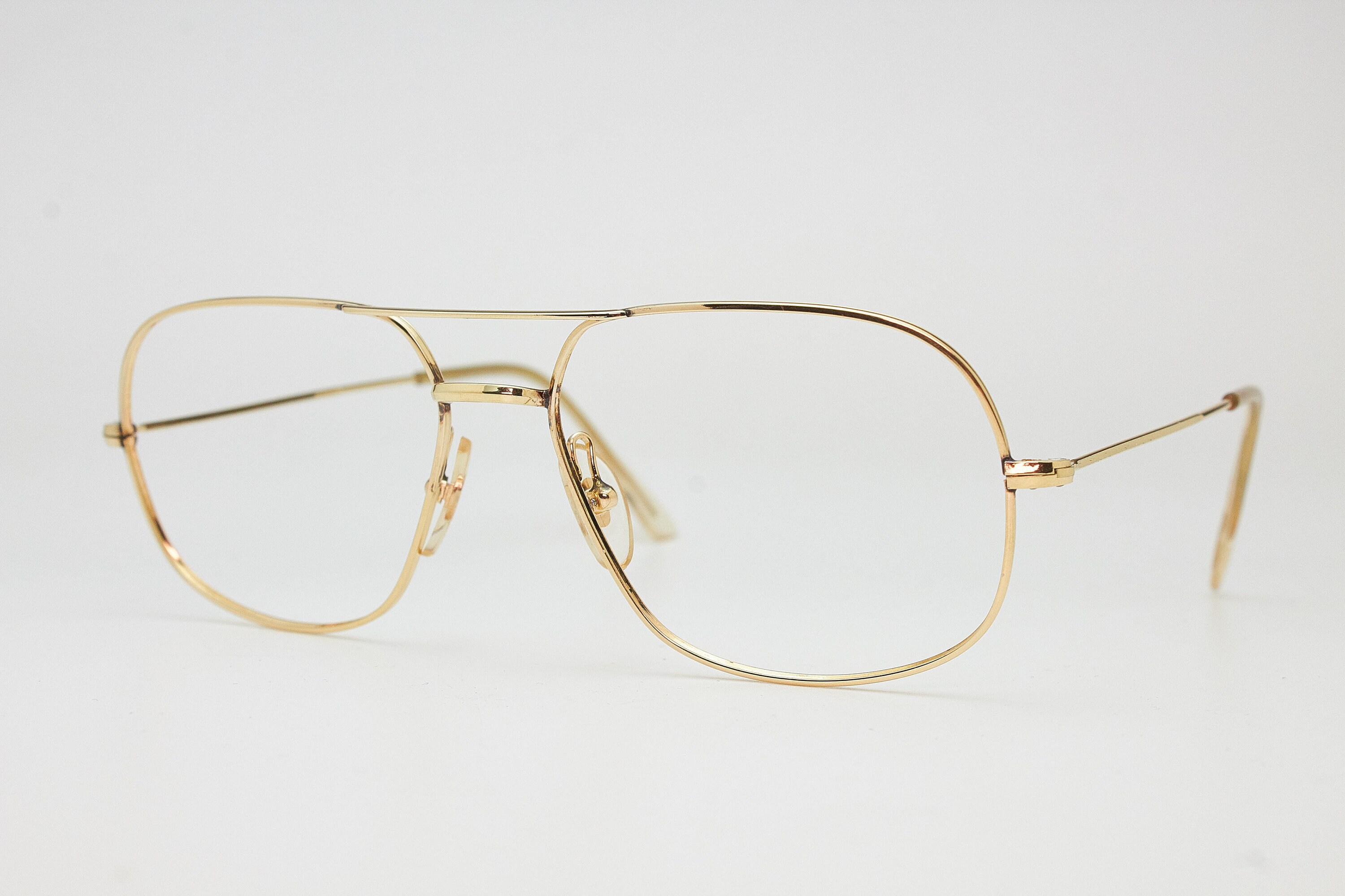 Vintage Sunglasses MOREL 5420 France Rare Gold Plated Aviator Etsy