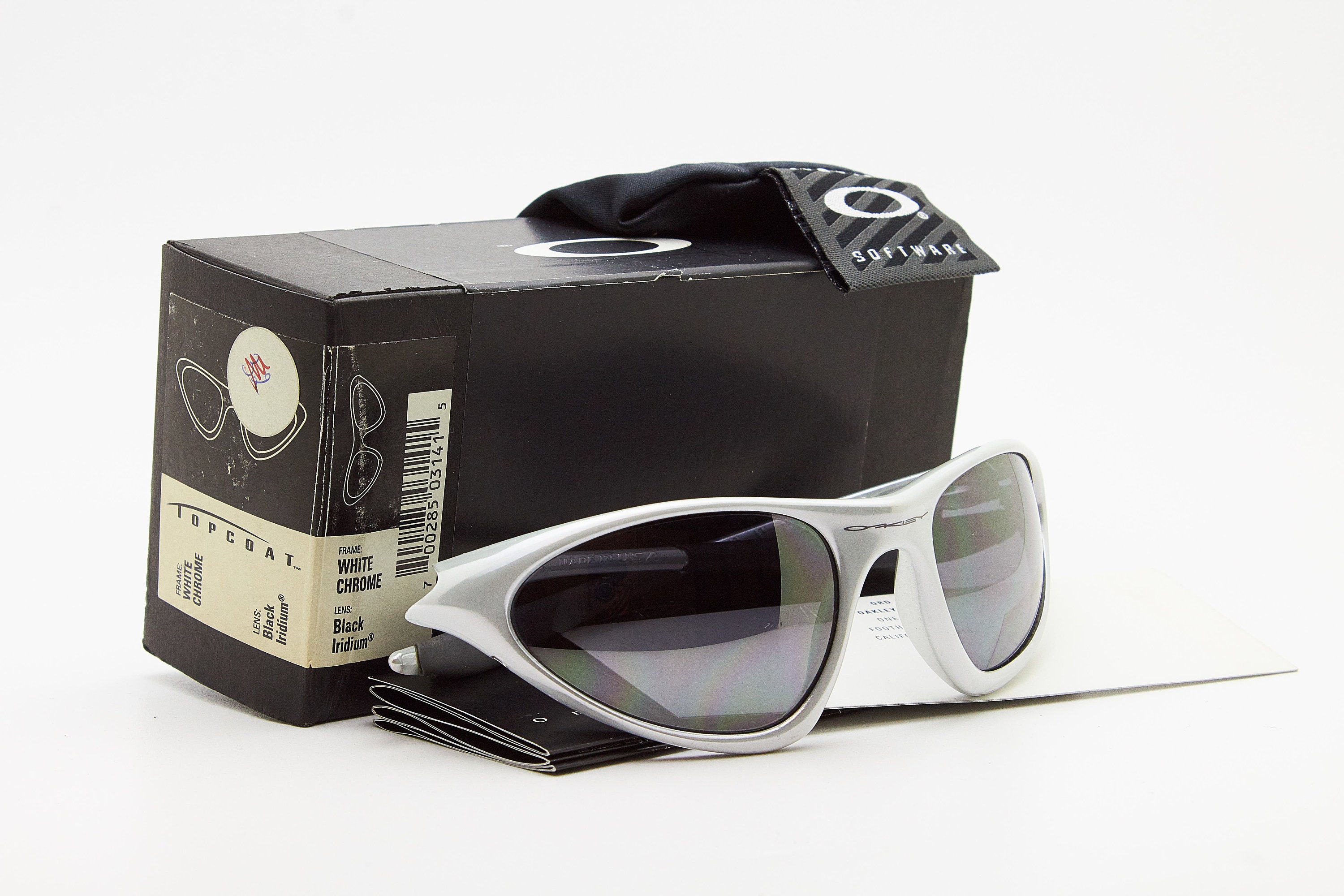 Vintage Sunglasses TOPCOAT White Chrome Frame - Etsy