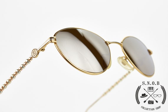 oval eyeglasses FENDI V7021 golden frame/golden g… - image 2