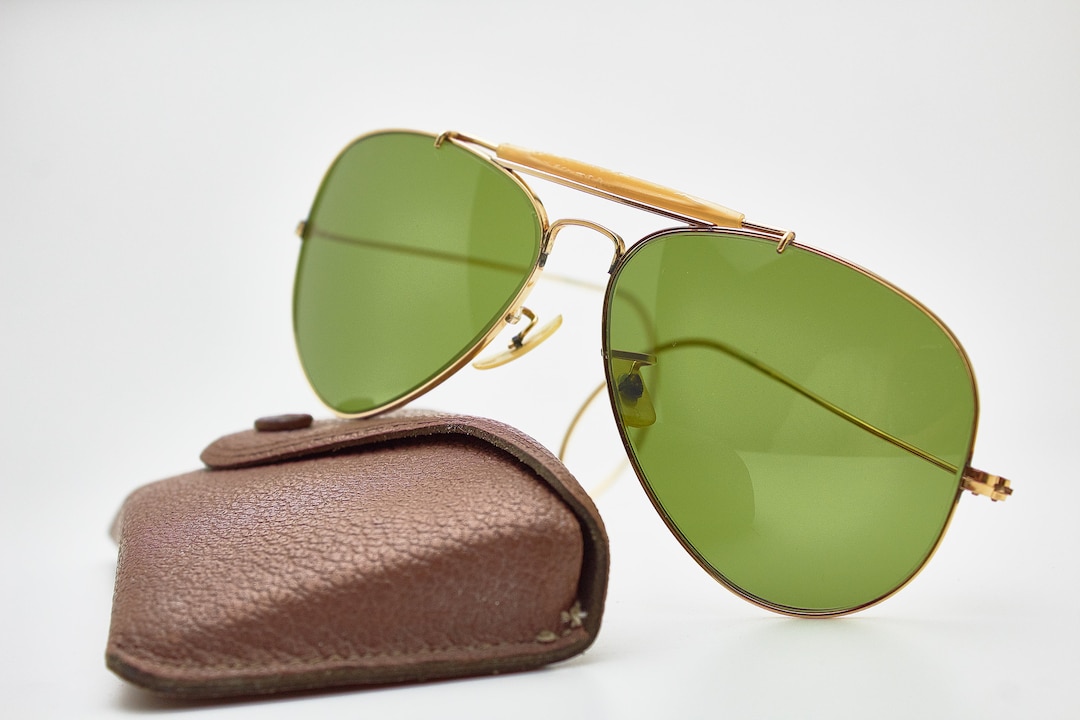 Vintage Eye Glasses 80s/ray BAN OUTDOORSMAN 1/30 10k Go Gold Vintage Eye Glasses 80s/ray BAN OUTDOORSMAN 1/30 10k Go Gold