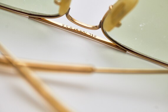 Vintage eye glasses 80s/RAY BAN AVIATOR 10KG Gold… - image 8