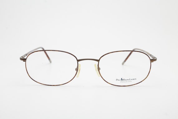 Vintage RALPH LAUREN 460 brown oval eyeglasses 19… - image 1