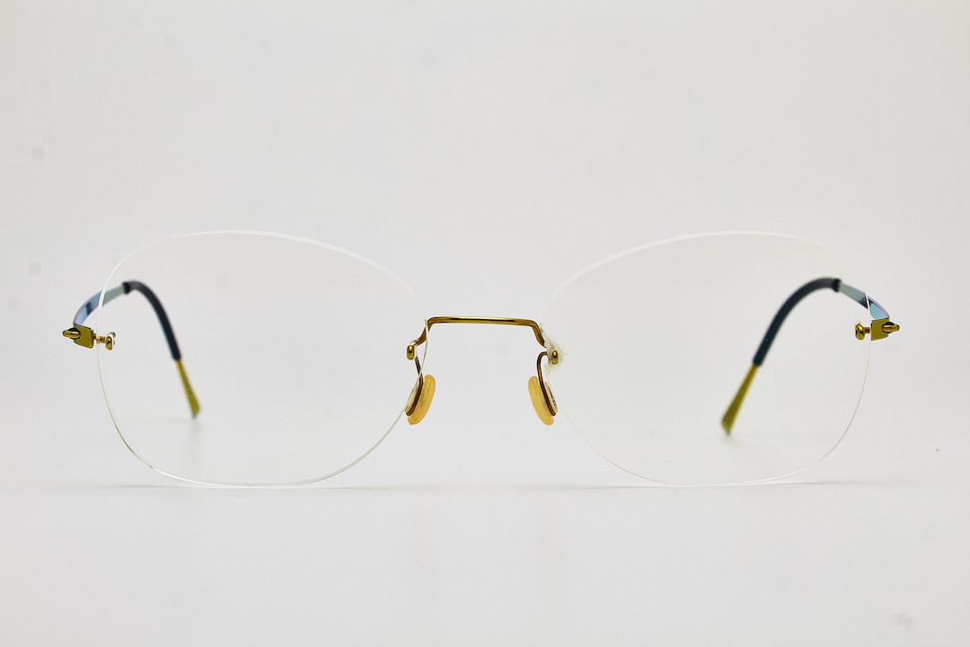 LINDBERG Spirit Titanium Rimless Glasses P60 Color Tone Oval Etsy