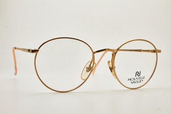 round glasses 1980s NOUVELLE VAGUE SPENCER 49 Gol… - image 5