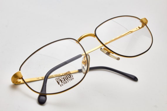 GIANFRANCO FERRE GFF151 Black gold oval frame/gol… - image 9