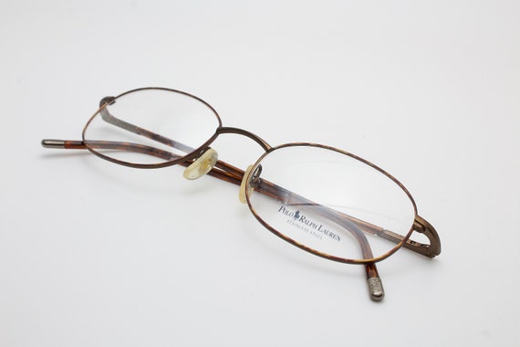 Vintage RALPH LAUREN 460 brown oval eyeglasses 19… - image 9