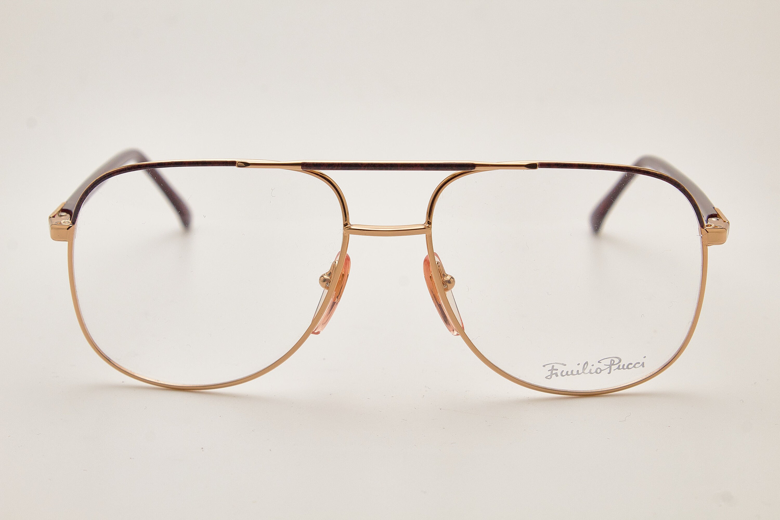 Vintage Glasses EMILIO PUCCI Golden Frame,vintage Eye