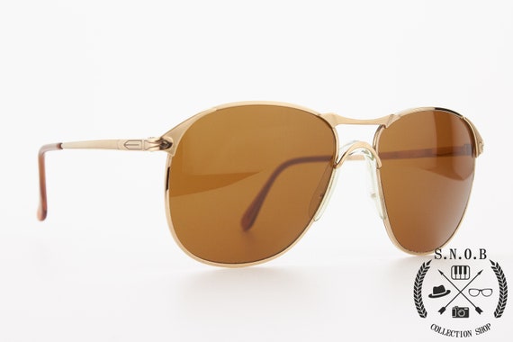 Vintage Sunglasses PERSOL RATTI ANTARES 18K Gold Plated Eyewear